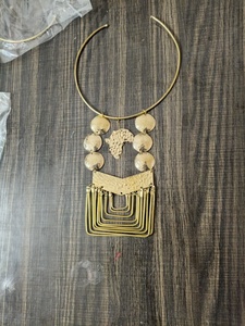 Collar artesanal de latón con mapa de África, dijes de moneda vintage, accesorios de lámpara cultural hechos a mano, Feng Shui antiguo - Product Image 2
