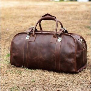 Handcrafted Genuine Leather Handbags Fashionable Leather Travel Bags Water Resistance Top Quality Travelling Bags Premium Style - Product Image 3