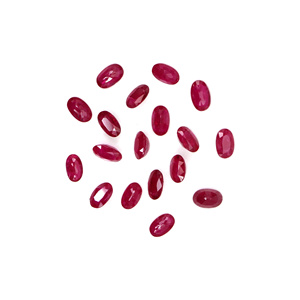 Rubis naturels non traités du Mozambique, ovales calibrés 3x5mm, pierres précieuses de rubis naturelles facettées pour la fabrication de bijoux, prêtes à l'emploi - Product Image 4