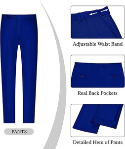 Men athletic fit <b>pant</b> coat suit stretch fabric modern business wear - Product Image 5