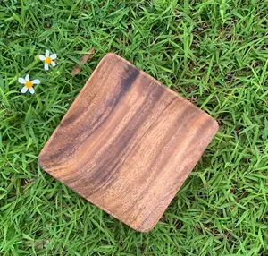 Acacia Wood Square Plate Latest Wooden Plate for Dinner