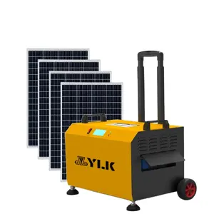 Carrinho portátil gerador solar 110v-220v 5kw central elétrica portátil de capacidade gigante