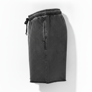 Shorts Bermuda pour Homme 100% Coton Couleur Unie avec Taille Élastique et Poches Logo Avant Respirant Coupe Haute Style Décontracté - Product Image 3