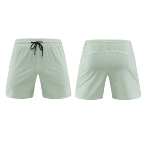 Short de bain pour homme, noir, à séchage rapide, avec cordon de serrage, taille mi-haute, tricoté géométrique, 100% polyester, avec poches, pour la plage et le surf - Product Image 3