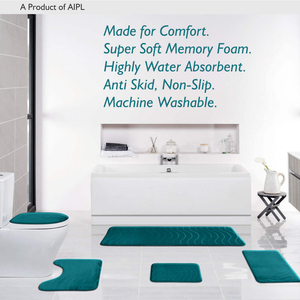 Plush Cotton Bathroom <b>Mat</b> Soft Absorbent Washable <b>Floor</b> Rug for Home Hotel Bathroom and Shower Entrance - Product Image 2