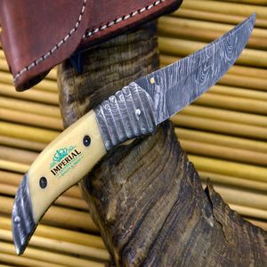 Funda de cuero para cuchillo con cierre a presión para camping y uso al aire libre, diseño cosido en color marrón - Product Image 2