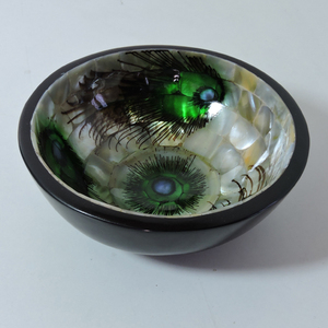 Trending Design of Mother of Pearl Inlay Bowl Wooden Bowl MOP Bowl Serving Bowl Inlay Bowl for Serving at very low factory Price - Product Image 5