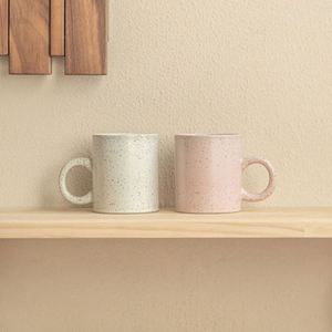 แก้วเซรามิคลายหมึกแบบมินิมอล สำหรับดื่มนม กาแฟ อาหารเช้า ใช้ได้ทั้งที่บ้านและที่ทำงาน - Product Image 3