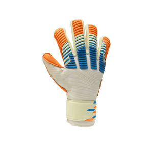 Gants de gardien de but de football personnalisés avec paume en latex antidérapante, protection des doigts, picots, dos en maille respirante, support de poignet et fermeture Velcro - Product Image 5