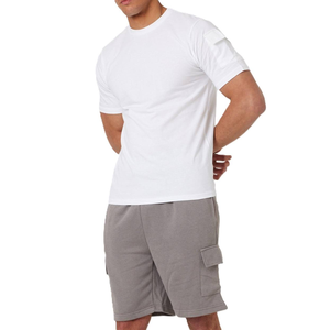 Conjunto de Camiseta y Pantalones Cortos Deportivos Personalizados para Hombre, de Algodón, de Verano, de Dos Piezas - Product Image 1