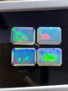 Ópalo Blanco Welo Etíope Natural, Gema Suelta Facetada, Piedra Multifuego, Gemas Zubeda, 100 Gramos, 10x10x10mm, Relleno de Fracturas - Product Image 2