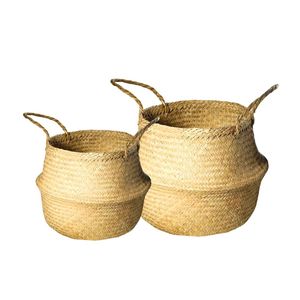 Decorative Handmade SEAGRASS BELLY <b>BASKETS</b> for Plant Pot Cover and Decor, Woven Planter and Storage <b>Basket</b> - Product Image 1