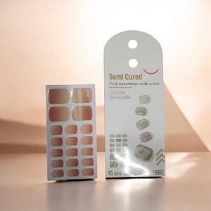Pegatinas de Gel Magnéticas Semicuradas para Uñas, Resistentes al Agua, Origen Coreano, Tiras de Gel Suave de Larga Duración, Pegatinas de Gel Solar sin Lámpara - Product Image 2