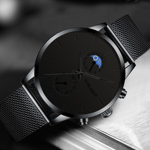 นาฬิกาข้อมือผู้ชายแฟชั่น 7065 สายสตีลถักบางเฉียบ นาฬิกาสปอร์ตชาย 2021 Montres Hommes - Product Image 3
