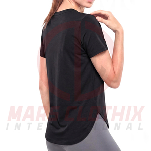 Best Manufacturer And Supplier Short Sleeve Quick Dry Gym T-<b>Shirt</b> For Women New Design Fitness Workout Ladies T <b>Shirts</b> - Product Image 2