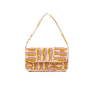 Bolso de mano moderno con bordado de cuentas para damas, bolso tote de moda con cuentas de semillas y bordado hecho a mano. - Product Image 5