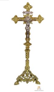 Artículo Personalizado, Artículo Nuevo, Acabado Antiguo, Dorado y Plateado, Artículos Religiosos Ortodoxos, Cruz Griega - Product Image 5