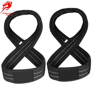 Sangles de poignet personnalisées à 8 figures, robustes, pour la musculation, l'entraînement de force, les exercices de fitness et les accessoires de gym - Product Image 1