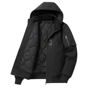 Chaqueta Ligera Acolchada, Estilo Urbano, Corte Regular, Chaqueta Bomber con Parches Bordados Personalizados, MOQ Bajo, Ropa Urbana - Product Image 6