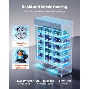 Réfrigérateur commercial vertical pour boissons, 36,4 pieds cubes, 3 portes vitrées - Product Image 3