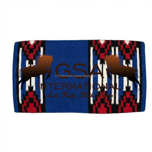 Manta de silla de montar personalizada, tejida a mano, estilo occidental, 100% lana de Nueva Zelanda, 34X36, para equitación y entrenamiento. - Product Image 4