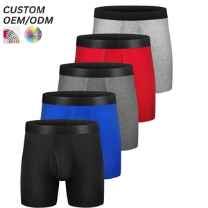 Mens Cotton Underwear <b>Boxer</b> Briefs Breathable Stretch Everyday Comfort <b>Custom</b> Logo OEM ODM Support For Bulk Production - Product Image 1