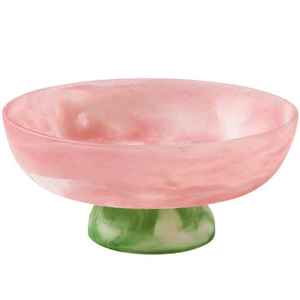 ชามเสิร์ฟลายหินอ่อนสีเขียวมะนาวสมัยใหม่ ทำจากเรซิ่น เป็นมิตรกับสิ่งแวดล้อม ทาสีด้วยมือ ทนทาน ขัดเงา ตกแต่งสวยงาม ผลิตด้วยมือ คลาสสิก สำหรับใส่ผลไม้ - Product Image 1