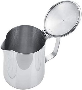 Jarra Cónica de Acero Inoxidable Clásica con Logotipos Personalizados, con Tapa y Asa para Uso Doméstico, Portátil y Ecológica para Latte Art - Product Image 4