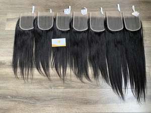 Extensiones de cabello humano Remy 100%, pelucas de cierre Frontal de tejido de Vietnam, estilo ondulado Natural, materia prima, precio de fabricación al por mayor - Product Image 5