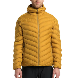 2025 <b>Winter</b> Wear Cheap Price Custom <b>Winter</b> Outdoor Unisex Stand Collar Patchwork Yellow Color Puffer <b>Jacket</b> - Product Image 1