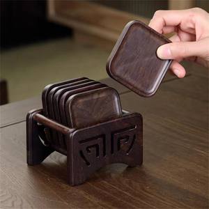 Elegant Wooden Surface Guard Coasters Designed For Offices Hotels And Hospitality Venues - Product Image 4