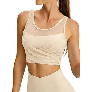 Top Deportivo Elegante y Transpirable para Gimnasio, con Banda Elástica Antideslizante, para Mujer, para Entrenamiento Atlético, Top Deportivo de Malla - Product Image 5