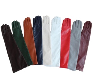 Elegantes Guantes Largos de Cuero Premium para Ópera en una Vibrante Paleta Multicolor para un Estilo Atemporal y un Toque de Moda Sofisticado Delux - Product Image 1