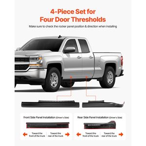 Juego de 4 Protectores de Panel Lateral para Chevrolet Silverado 1500 Cabina Extendida 2014-2018, Repuesto Compatible para Carrocería de Camioneta Trail Ar - Product Image 6