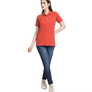 Polo femme de haute qualité 100% coton, couleurs personnalisées, impression personnalisée, logo OEM, uni, sans motif, pour le bureau ou l'école, en vente - Product Image 1