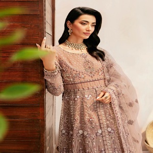 Venta al por mayor de 3 piezas pesado Maxi vestido pakistaní Salwar Kameez trajes de Organza para bodas ropa india y paquistaní Lehenga Choli - Product Image 2