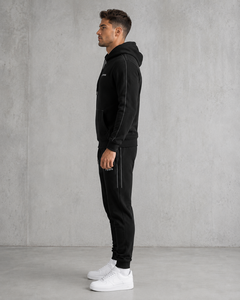 Conjunto Deportivo F2WIN para Hombre, Sudadera con Capucha Negra, Resistente al Viento, Forro Polar, Manga Larga, Estilo Casual, Pantalones Deportivos, Ropa de Verano - Product Image 4