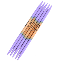 2.25mm à 12.0mm toutes longueurs extrémités colorées bambou aiguille à tricoter fil aiguille à tricoter Double pointe pour la fabrication de chaussettes en laine