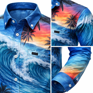 Chemises à manches longues en polyester personnalisées en gros pour hommes - Fabricant OEM et fournisseur direct d'usine - Product Image 4