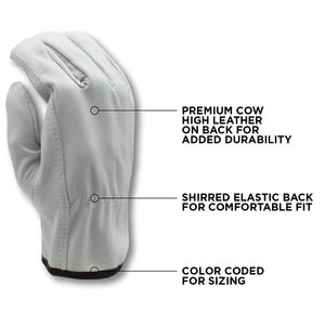 Gants de travail en cuir personnalisés avec logo, antidérapants, respirants, sans latex, sans poudre, de haute qualité, protection des mains pour hommes - Product Image 3