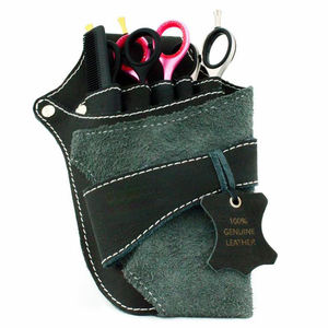 Étui de transport pour ciseaux de barbier en cuir de vachette de luxe fait main, résistant aux odeurs, LBSH-0024 - Product Image 3