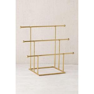 Decorative Metal Jewelry Stand With Tray Oval Shape Base <b>Dressing</b> <b>Table</b> Display Decorative Jewelry Organizer Rack - Product Image 3