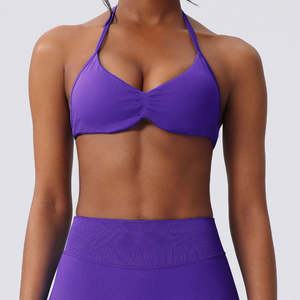 Nouveau design soutien-gorge de sport pour femme, personnalisable avec logo, respirant, écologique, avec logo frontal, grandes tailles - Product Image 1