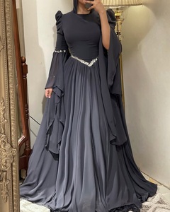 Vestido de Gala de Lujo Estilo Sirena, Negro con Pedrería, Tendencia de Hombros Descubiertos, Cintura Natural, Transpirable, Largo hasta el Suelo, con Sujetador Incorporado - Product Image 3