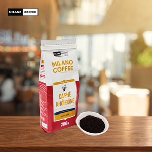 กาแฟโรบัสต้าบดไฮแลนด์เวียดนาม 200 กรัม มิลาโน โคอิ ตง คั่วเข้ม รสชาติเข้มข้น ขมจัด กระบวนการอบแห้ง อายุการเก็บรักษา 12 เดือน - Product Image 2
