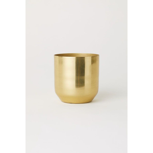 Portavelas de Metal Dorado Cilíndrico, Recipiente para Velas Votivas, Portavelas Metálicos Modernos con Borde Acanalado, Decoración para el Hogar - Product Image 1