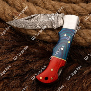 Couteau pliant multifonctionnel DIY haute performance en acier Damas avec manche en bois exotique, tactique, EDC, pour la chasse et le camping, OEM ODM, faible coût - Product Image 3