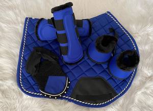 Ensemble de tapis de selle en coton personnalisable – Mousse à mémoire de forme épaisse de 25 mm, idéal pour le dressage, rembourrage en mousse à mémoire de forme de qualité supérieure - Product Image 5