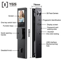 Serrure de porte intelligente avec reconnaissance faciale 3D personnalisable, application Tuya, WiFi, télécommande active, antivol, pour la sécurité à domicile
