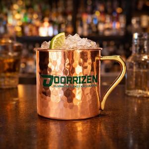 Tasses à bière et à café réutilisables en cuivre pur certifié, classiques et minimalistes, 400 ml, écologiques, avec poignée, pour les fêtes de Noël - Product Image 4